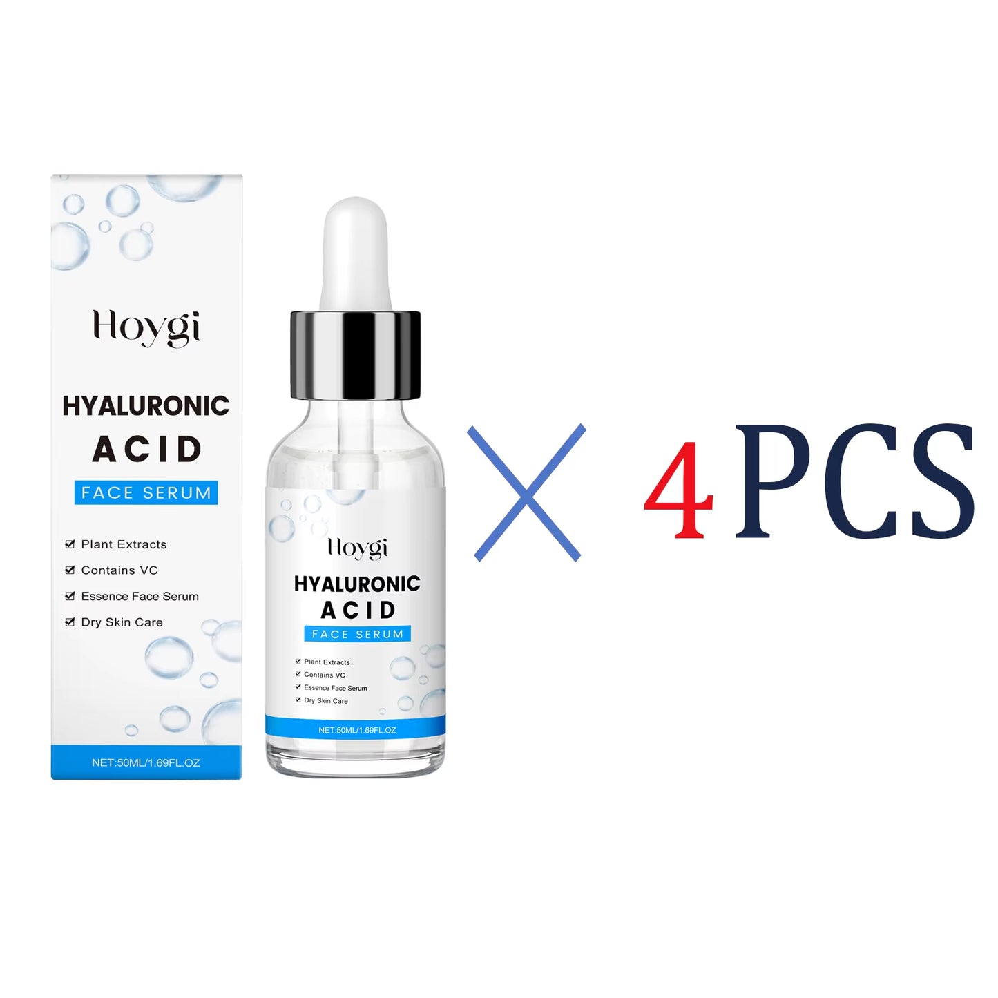 Suero de ácido hialurónico 50 ml suero facial antienvejecimiento con centella asiática hidratación profunda para una piel radiante para líneas finas arrugas