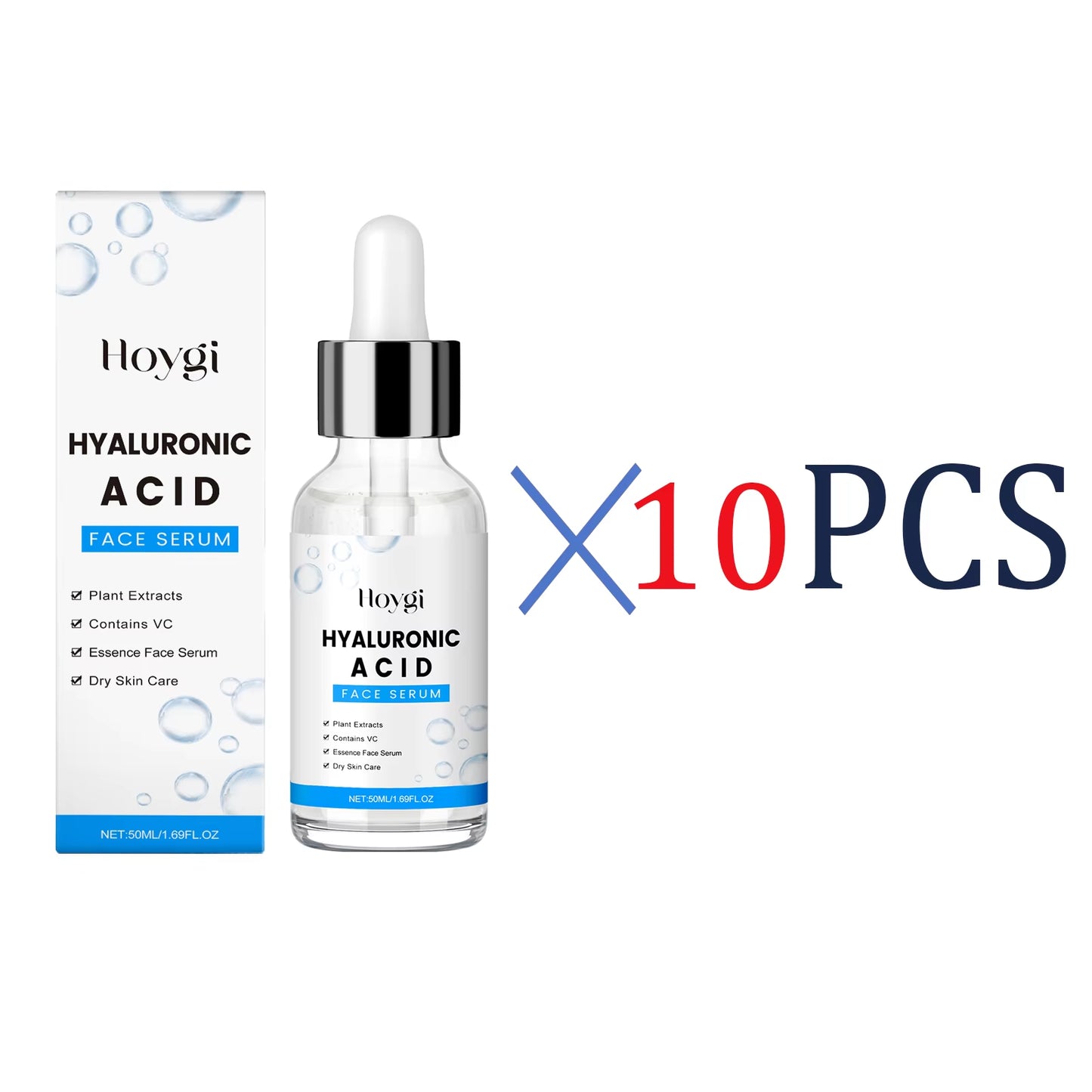 Suero de ácido hialurónico 50 ml suero facial antienvejecimiento con centella asiática hidratación profunda para una piel radiante para líneas finas arrugas