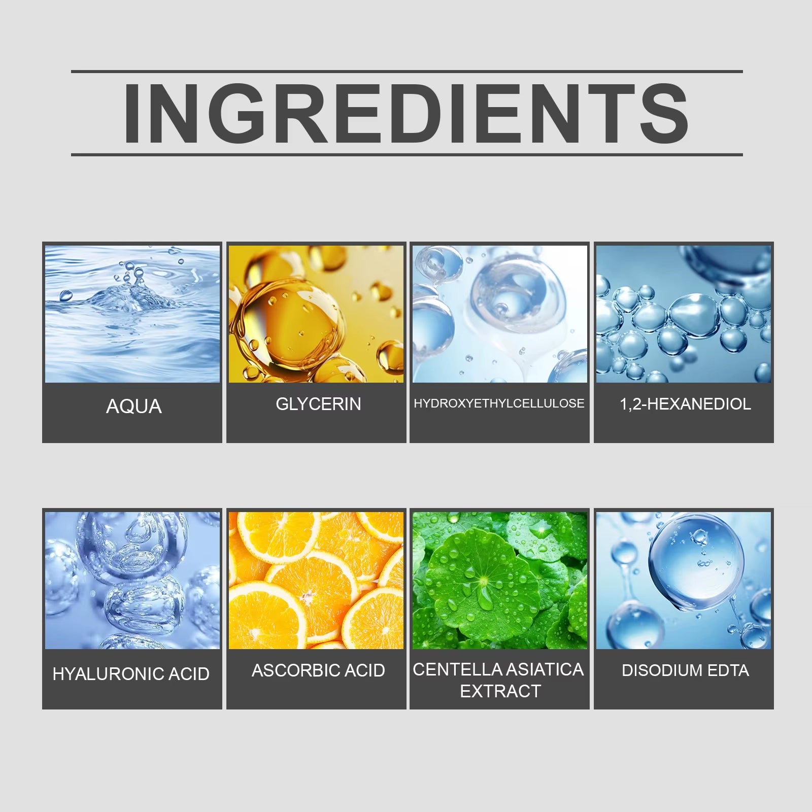 Suero de ácido hialurónico 50 ml suero facial antienvejecimiento con centella asiática hidratación profunda para una piel radiante para líneas finas arrugas